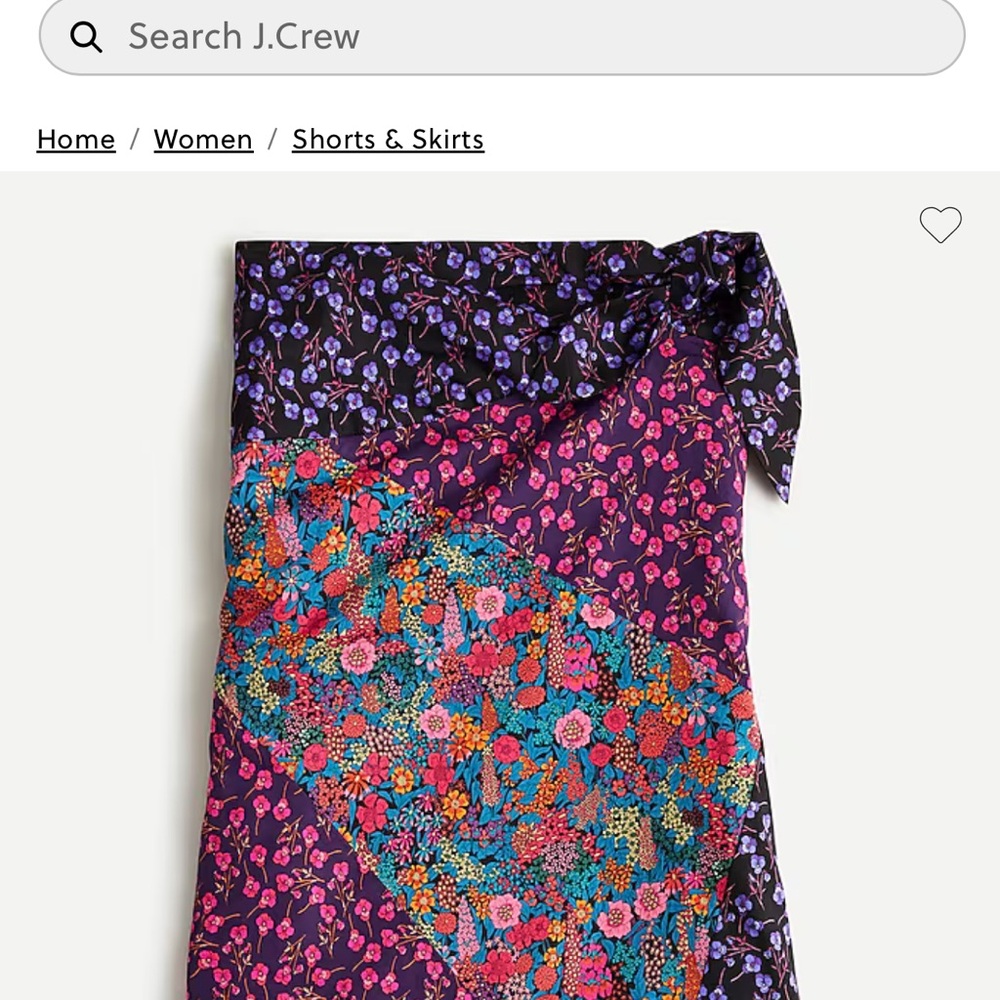 J. Crew Tie-Waist Midi Skirt in Liberty - Purple and Multi-Color Floral - 12